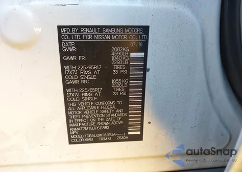 2018 Nissan Rogue Sv из США, поврежденный, VIN KNMAT2MT8JP611883